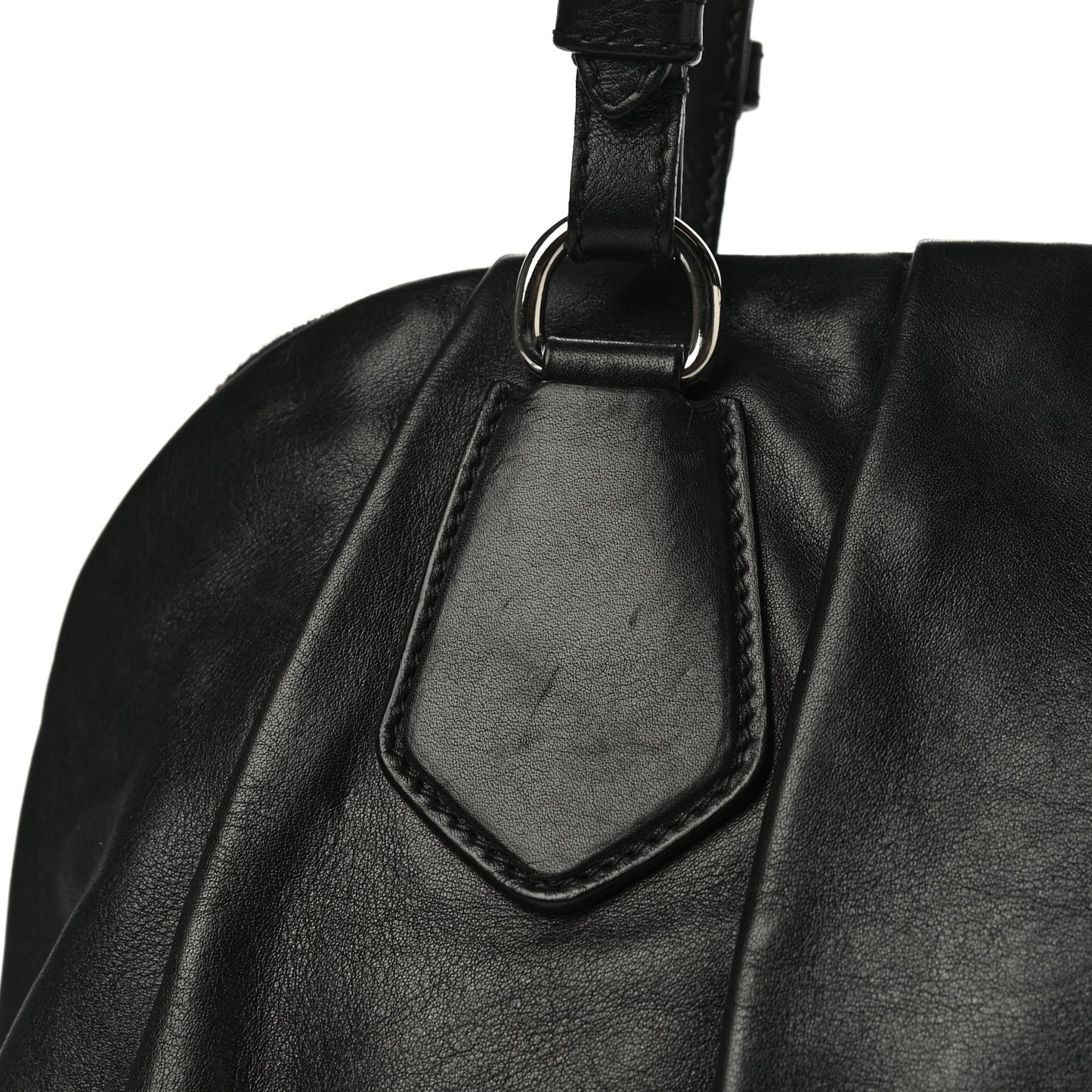 Soft Calf Pleated Tote Black