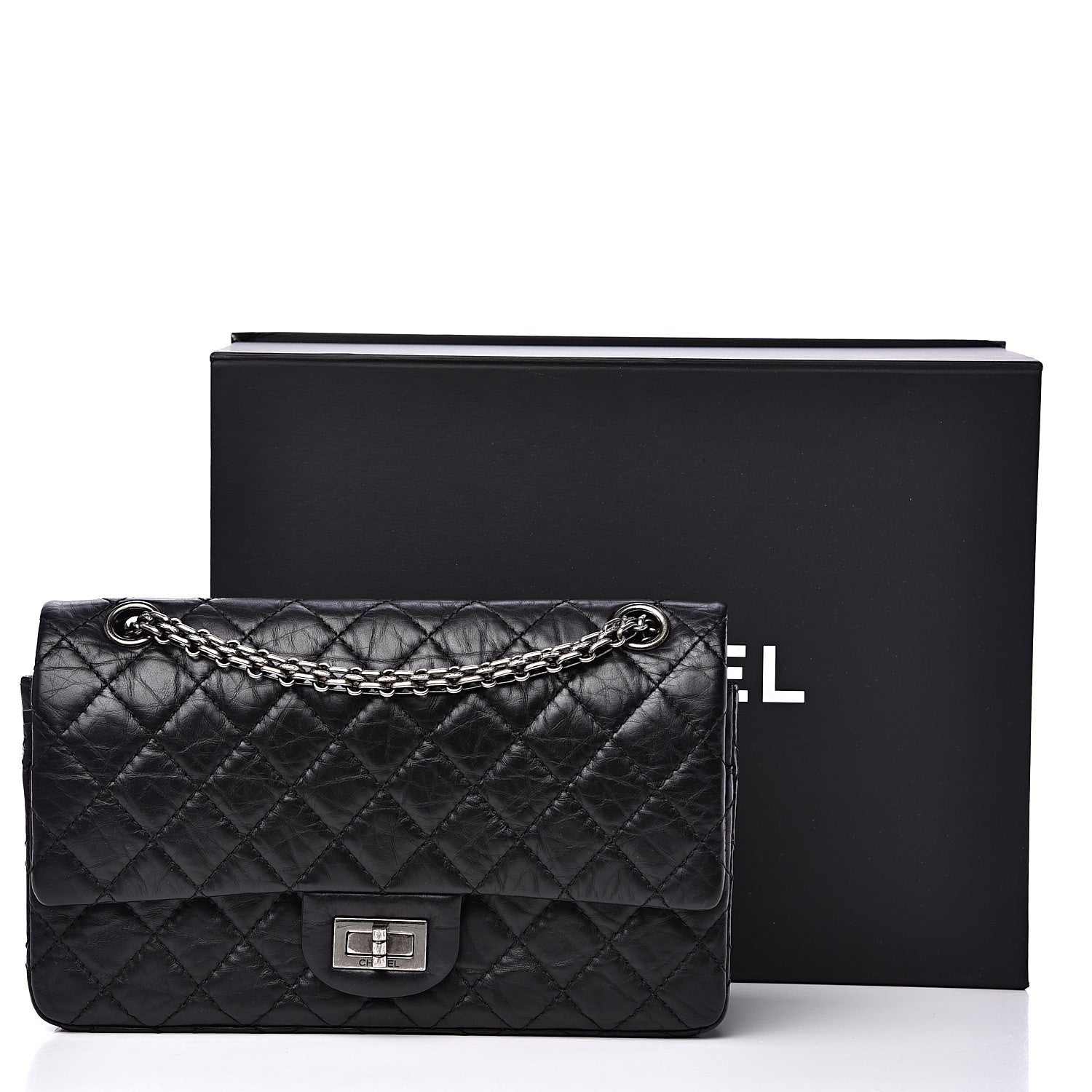 Chanel Aged Calfskin Quilted 2.55 Reissue 225 Flap Black 11 of 11