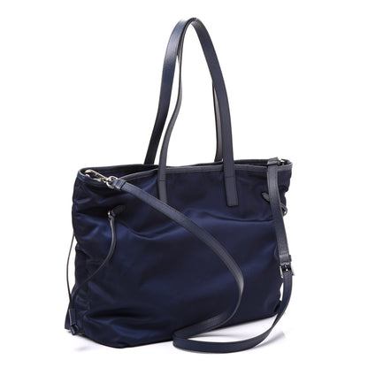 Prada Saffiano Nylon Vela Tote Black Royal 2 of 8
