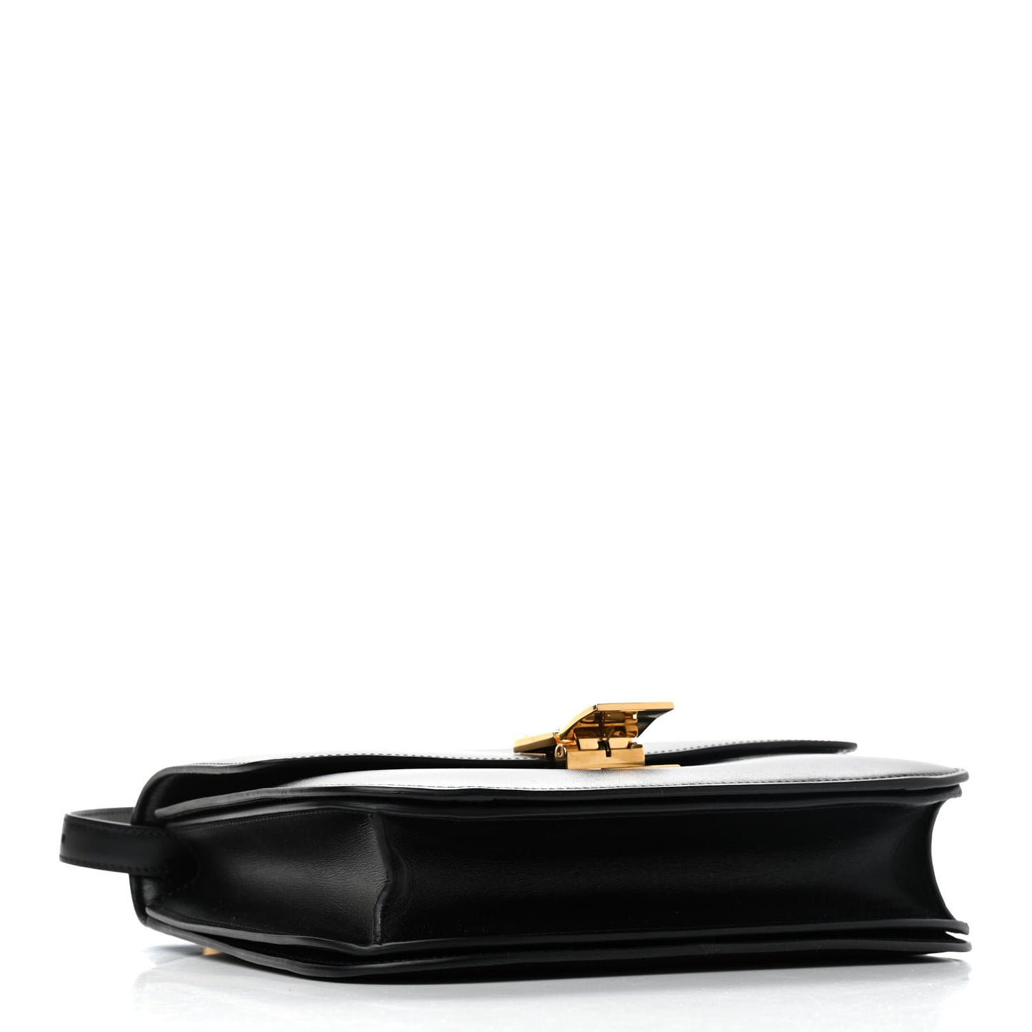 Box Calfskin Medium Classic Box Flap Bag Black