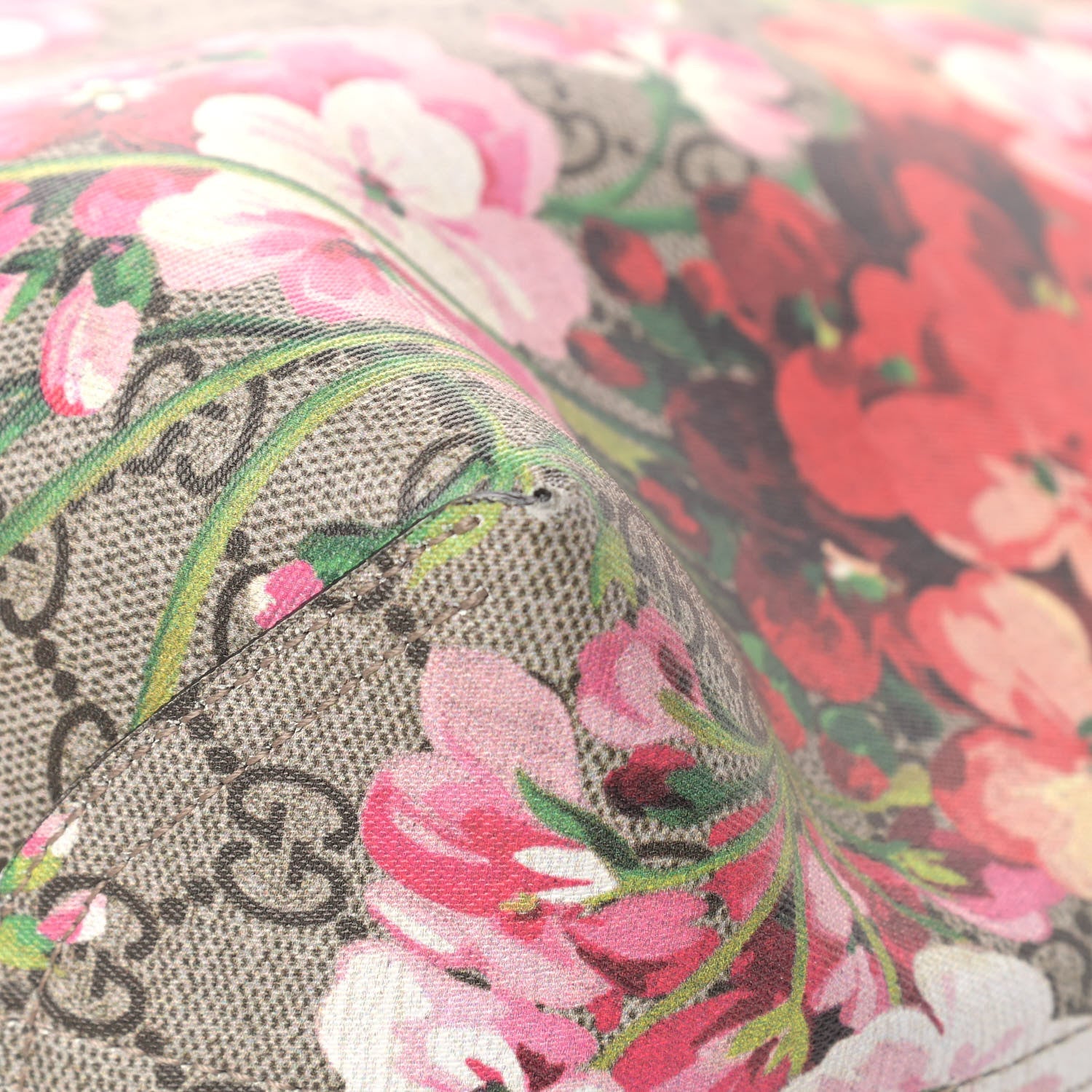 Gucci GG Supreme Monogram Blooms Medium Reversible Tote Beige Multicolor Dry Rose 15 of 15