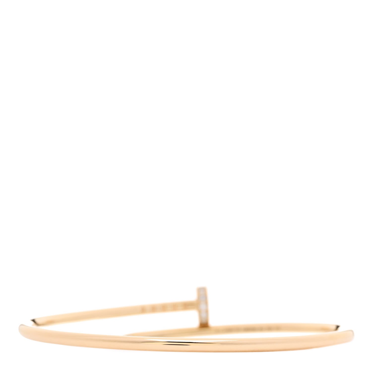 Cartier 18K Yellow Gold Diamond Small Juste Un Clou Bracelet 16 2 of 4