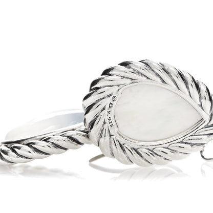 David Yurman Sterling Silver Moon Quartz Cable Drop Earrings 4 of 4