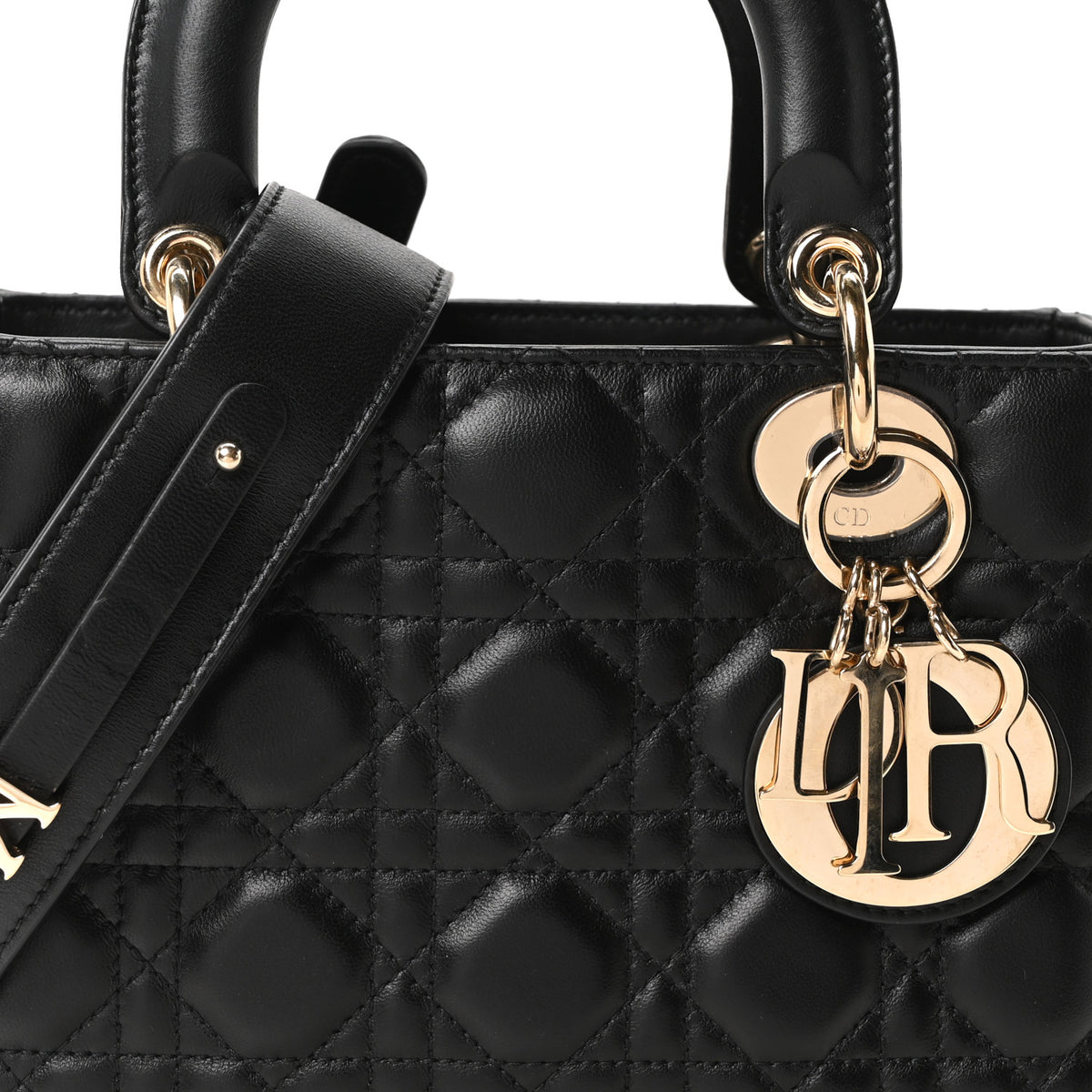 Lambskin Cannage Small My ABCDior Lady Dior Black