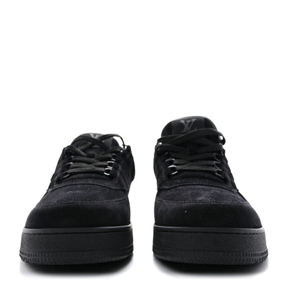 Louis Vuitton Suede Mens LV Trainer Sneakers 9 Black 2 of 10