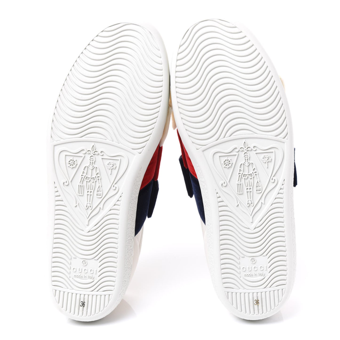 Calfskin Womens Velvet Bow Ace Sneakers 36 White