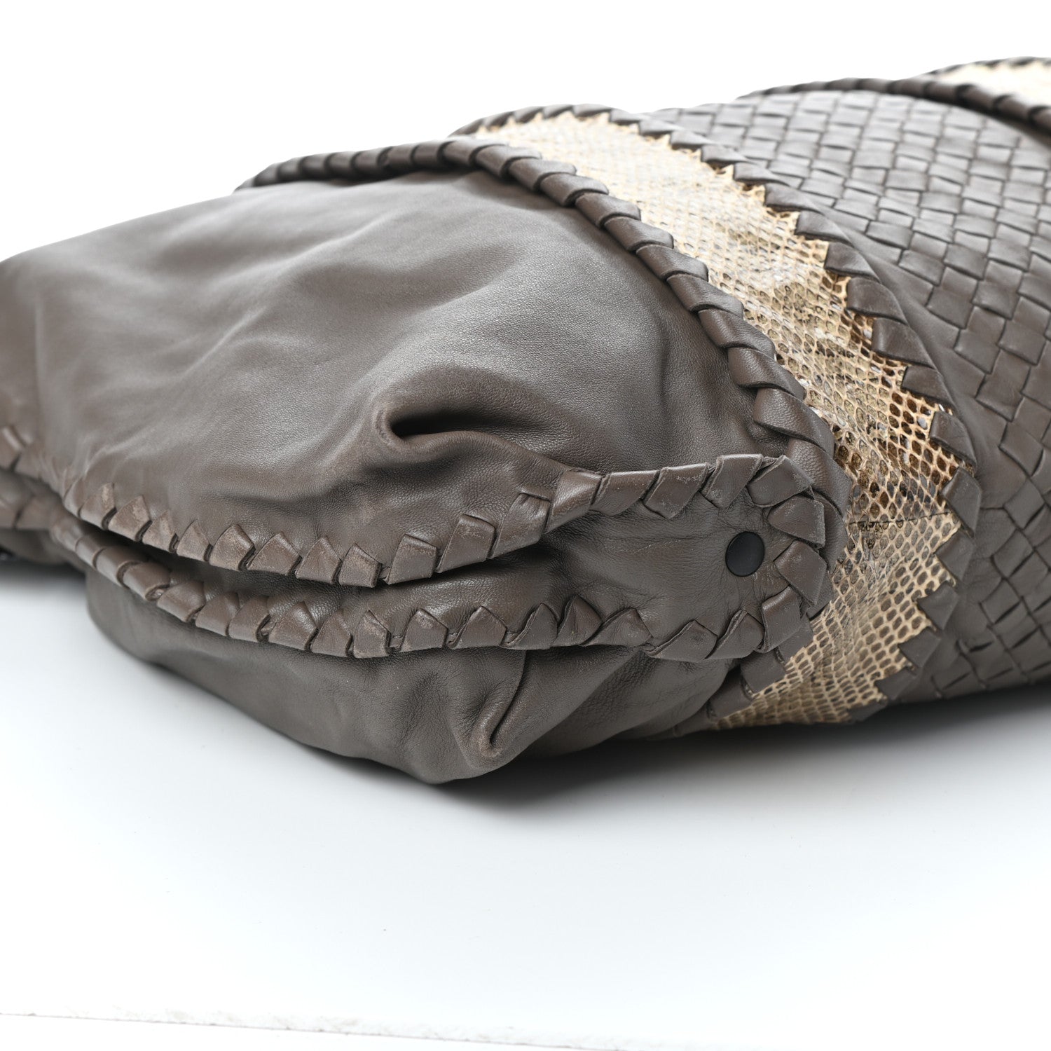Bottega Veneta Nappa Intrecciato Ayers Convertible Tote Grey 7 of 8
