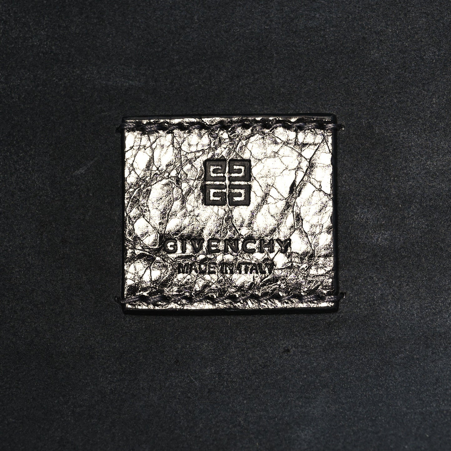 Metallic Calfskin Medium Voyou Bag Silver