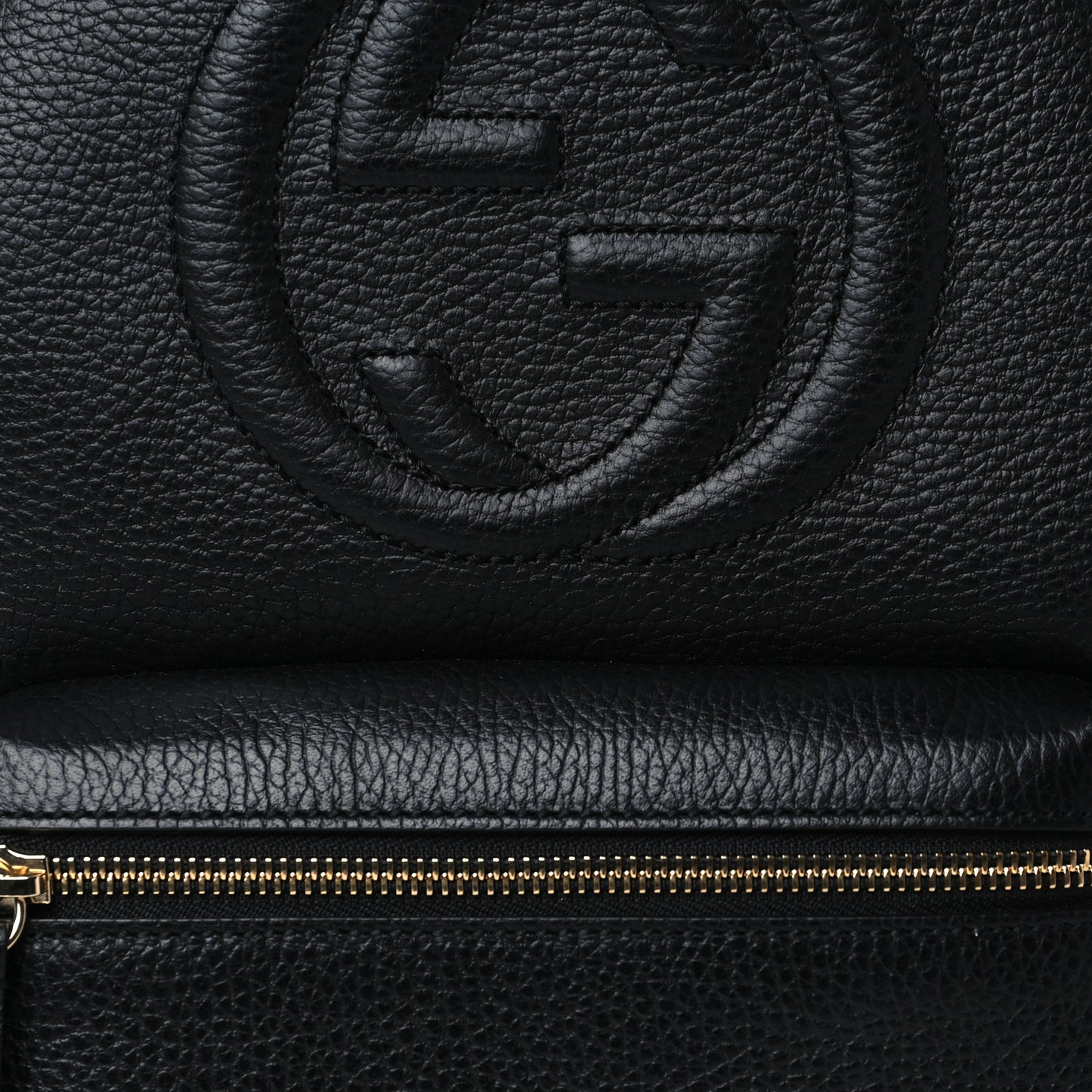 Pebbled Calfskin Soho Chain Backpack Black