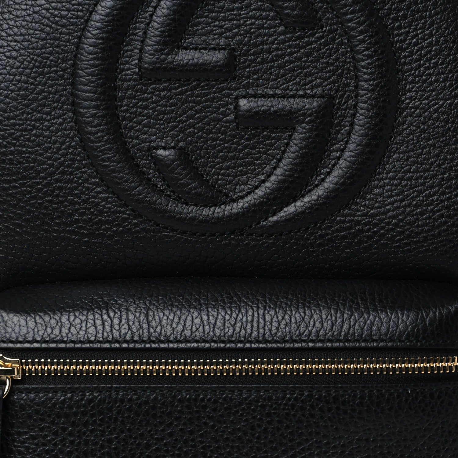 Gucci Pebbled Calfskin Soho Chain Backpack Black 9 of 12