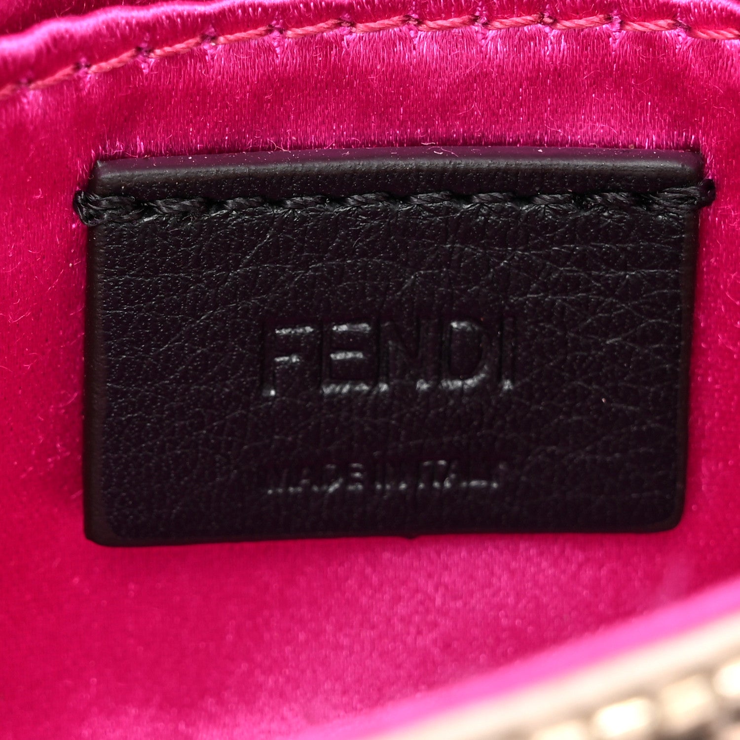 Fendi Sequin Paillettes Shiny Nappa Sex and the City Nano Maxi Buckle Baguette Charm Tortora 6 of 11