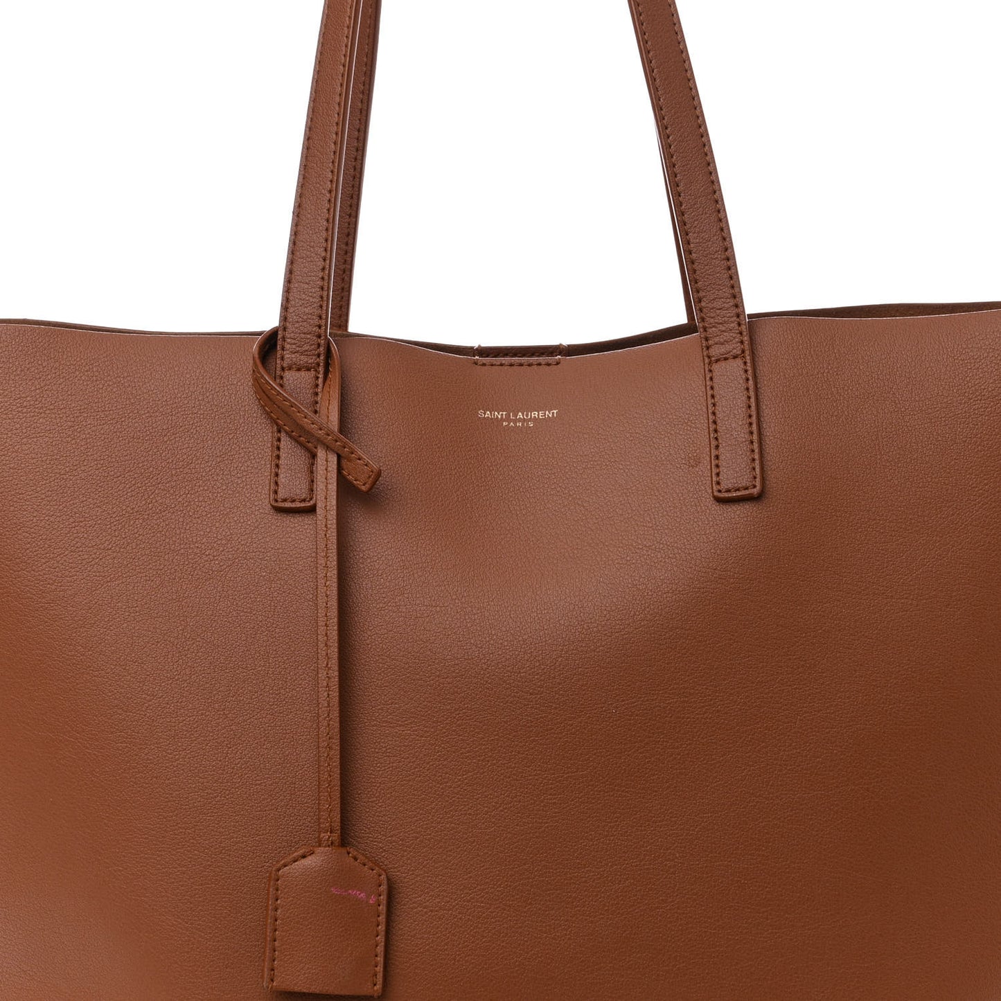 Calfskin Large Shopping Tote Dark Tan