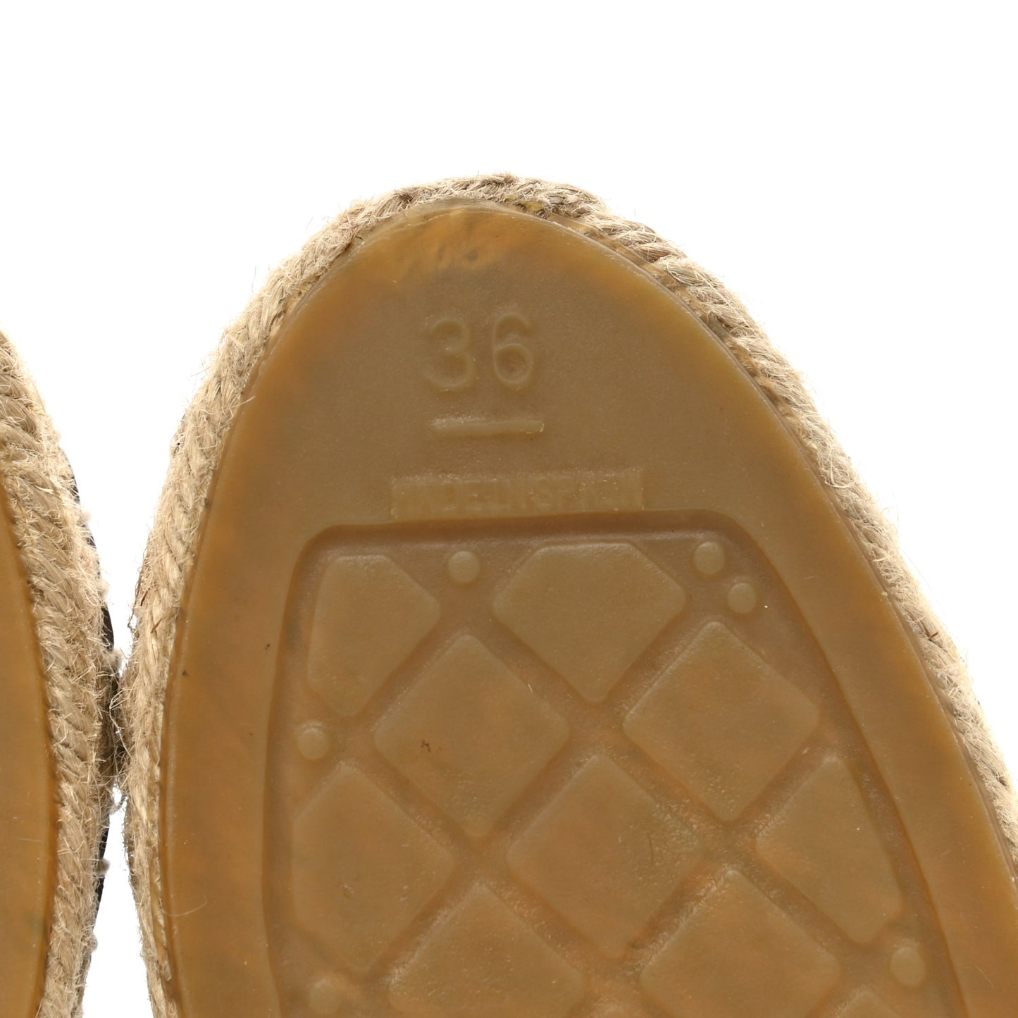 Calfskin CC Espadrille Mules 36 Dark Beige