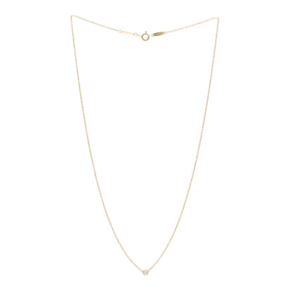 Tiffany 18K Yellow Gold Diamond .05ct Elsa Peretti Diamonds by the Yard Pendant Necklace 3 of 4