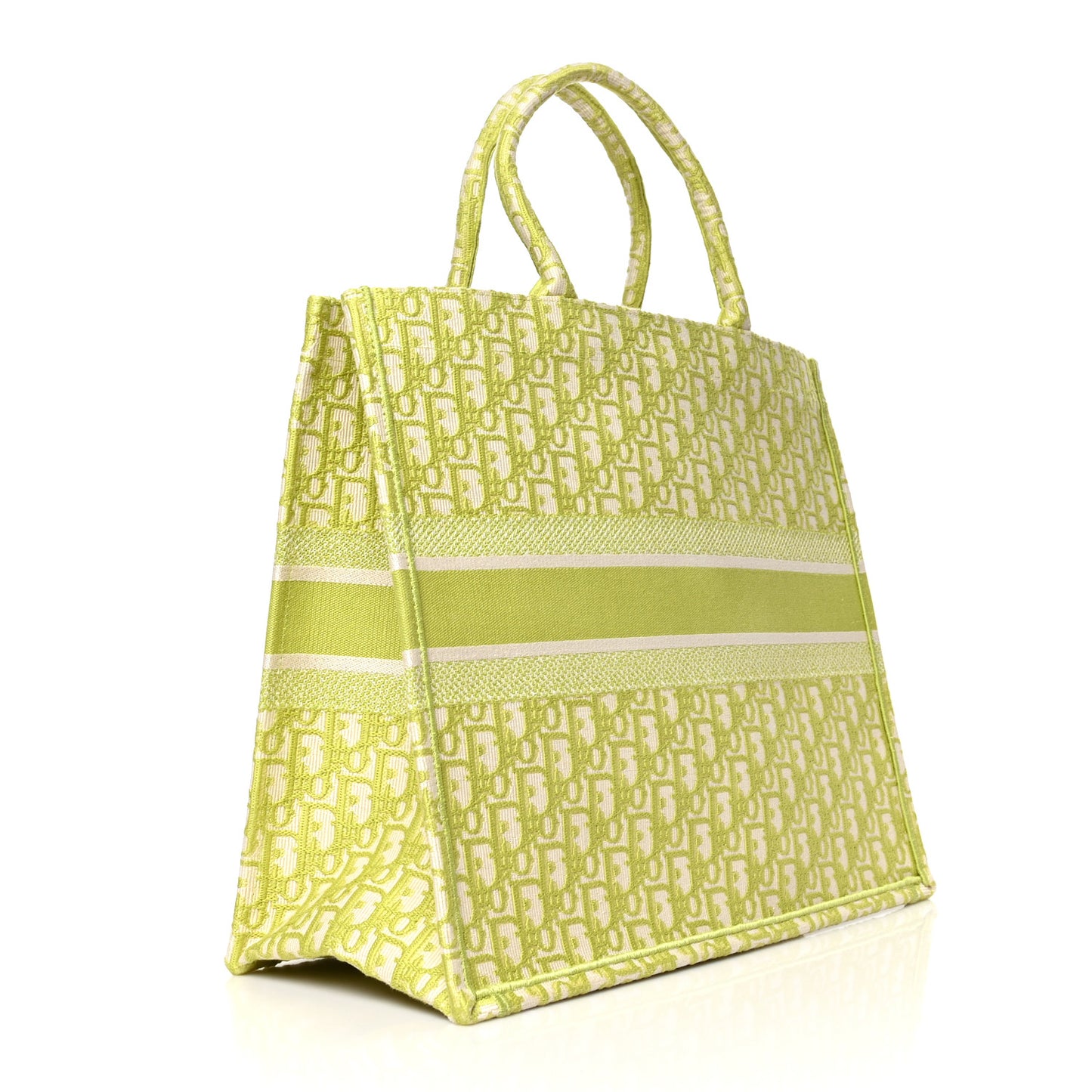 Oblique Large Book Tote Vert Anis