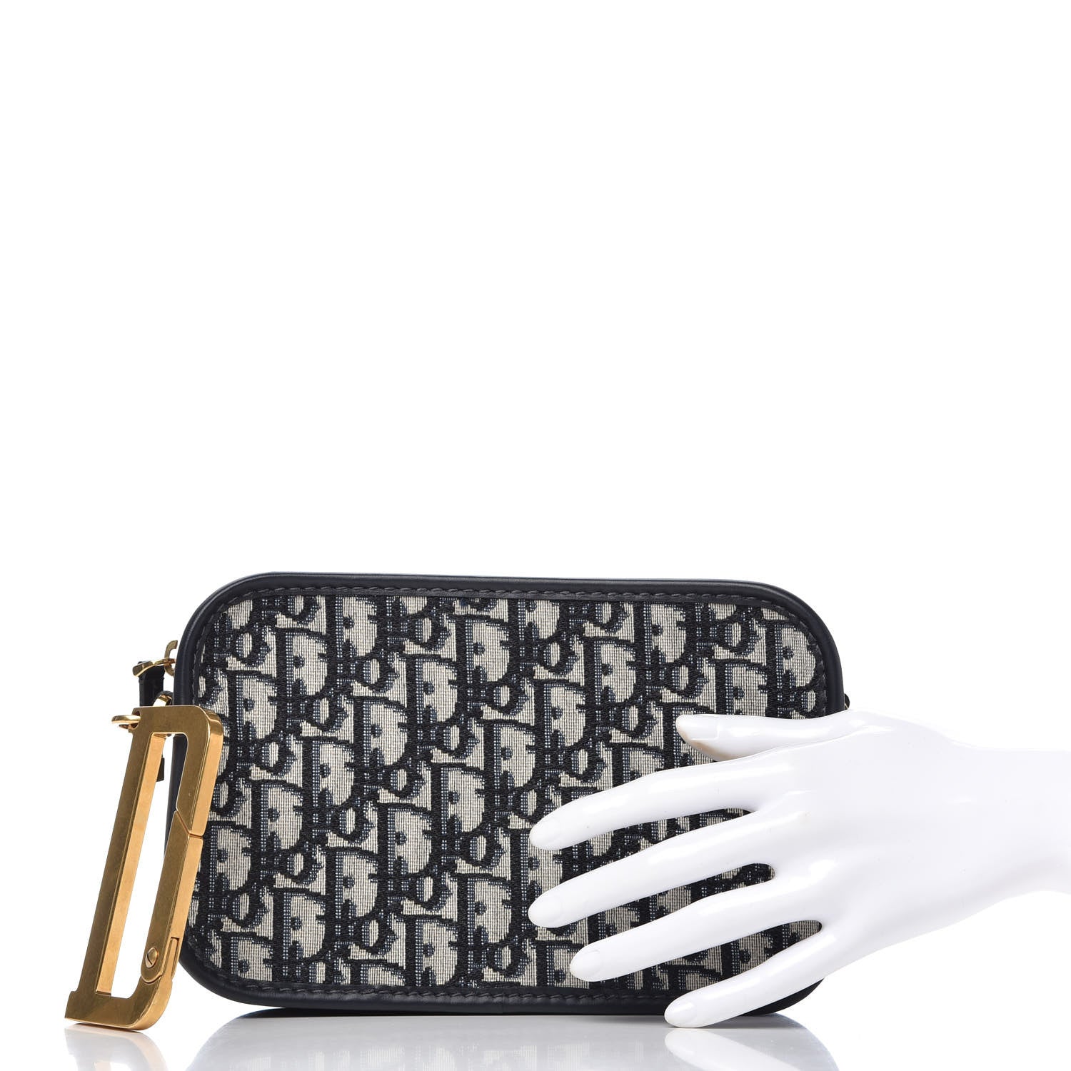 Christian Dior Oblique Diorquake Clutch Blue 2 of 12