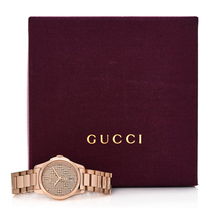 Gucci Stainless Steel 27mm G-Timeless Diamante Quartz Watch Rose 5 of 5