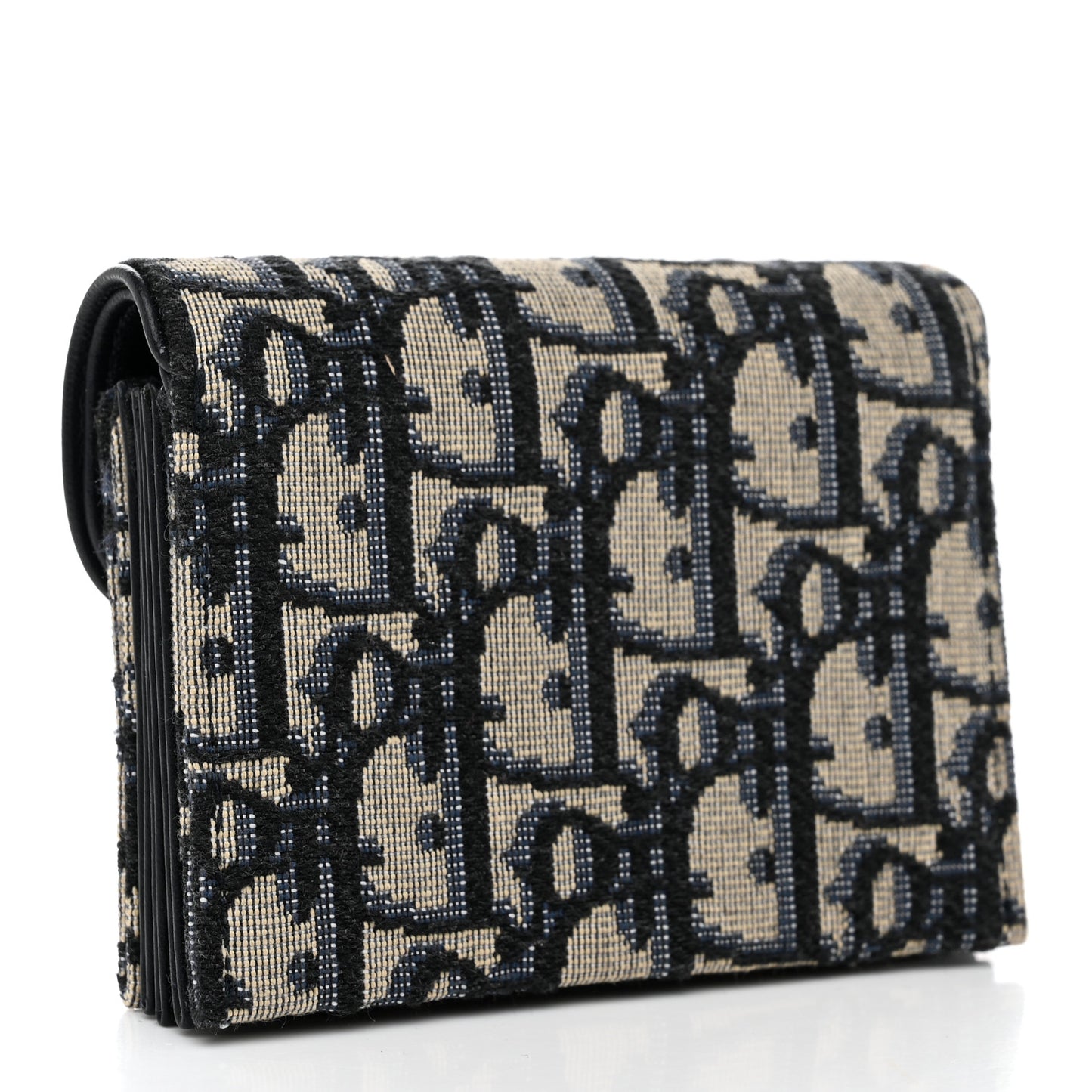 Oblique Saddle 5-Gusset Card Holder Blue