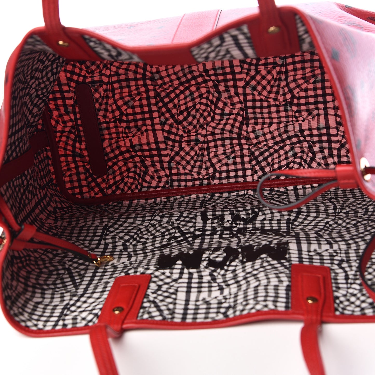 Visetos Large Liz Reversible Shopper Tote Ruby Red