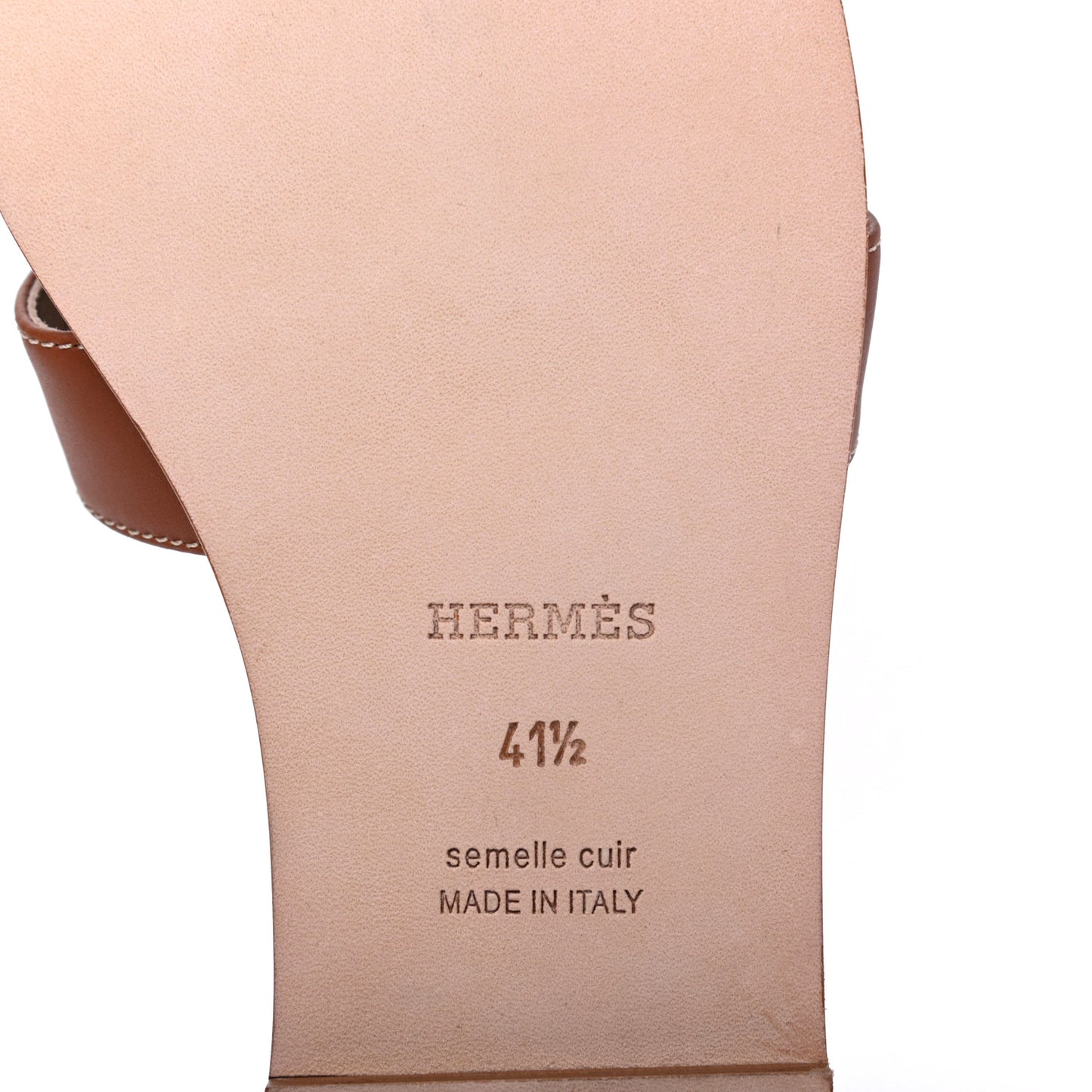Box Calfskin Oran Sandals 41.5 Gold