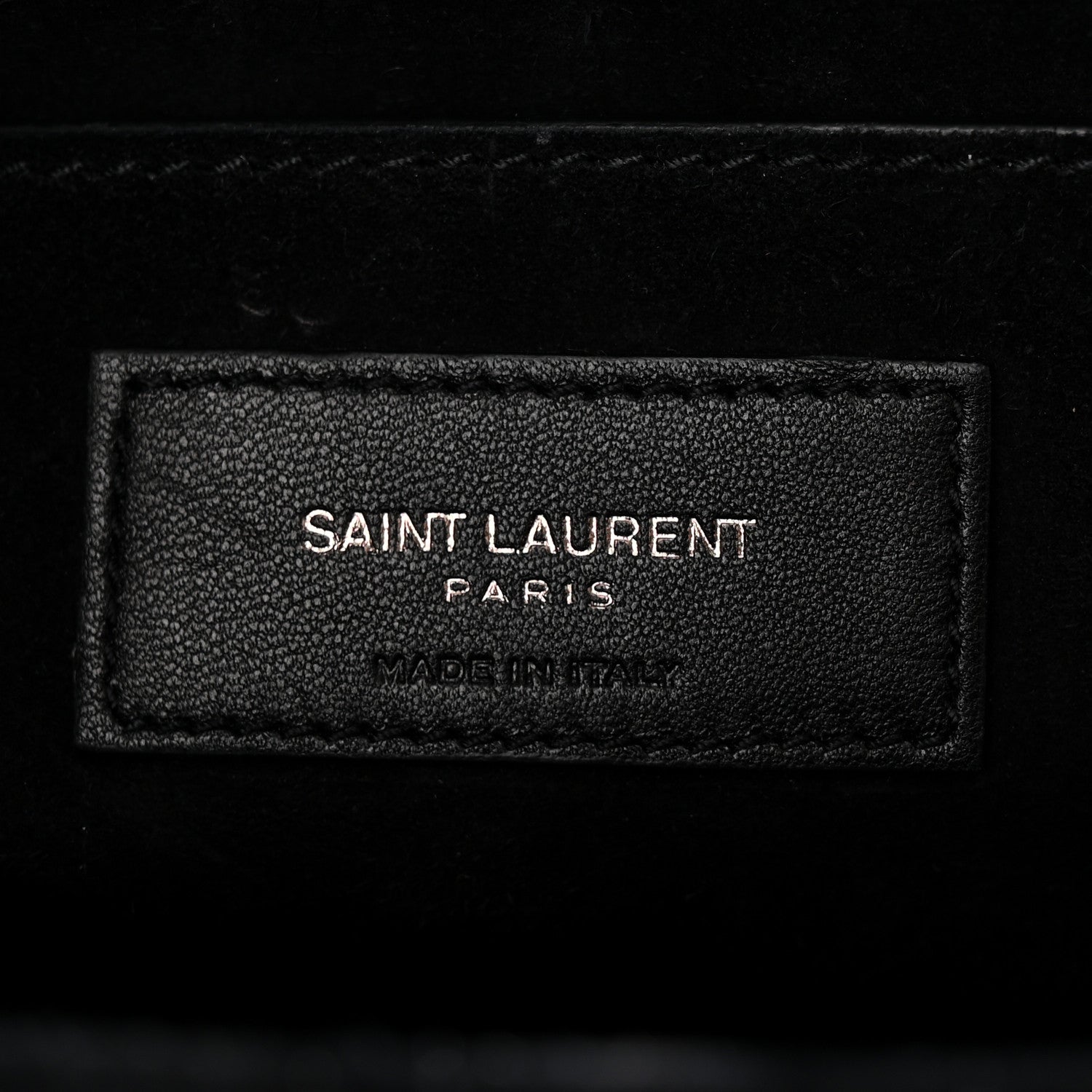 Saint Laurent Calfskin Crocodile Embossed Medium Bellechasse Satchel Black 6 of 10