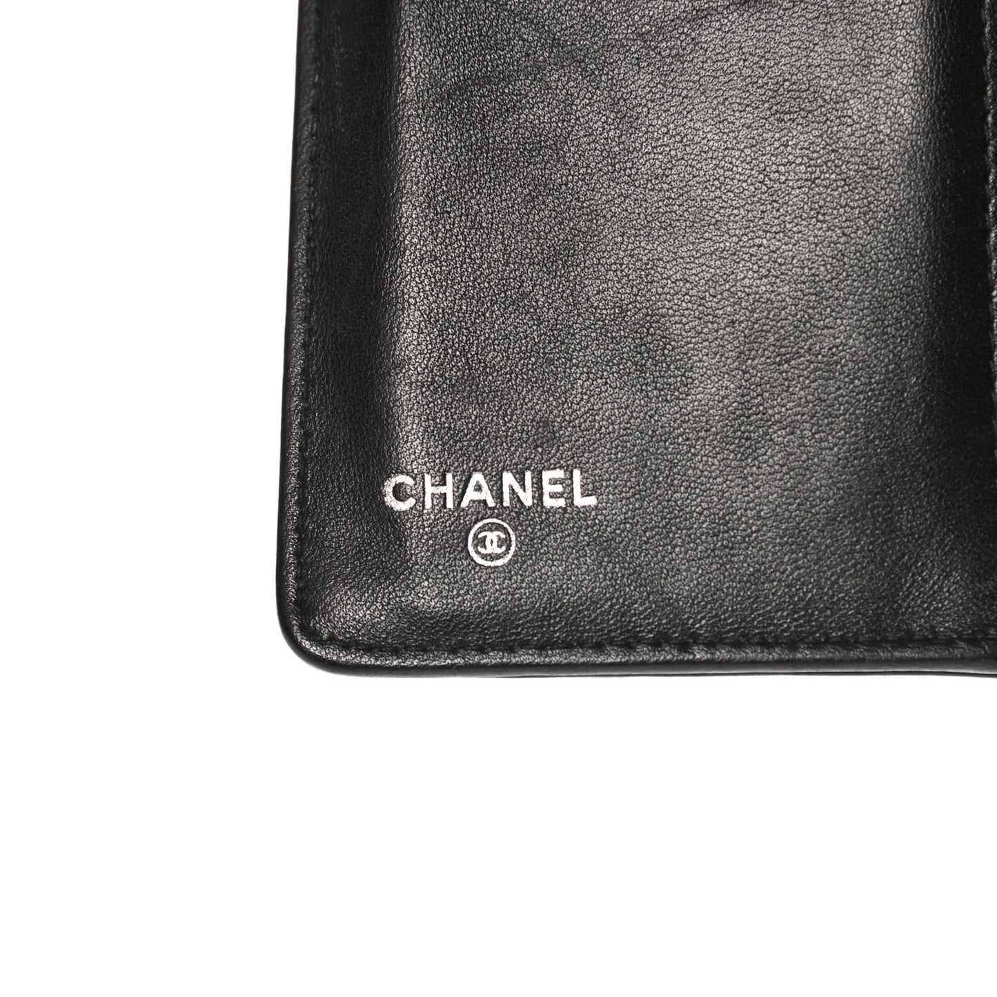 Lambskin Quilted Boy Yen Wallet Black