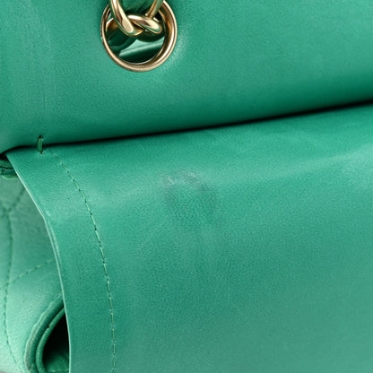 Chanel Lambskin Quilted Maxi Double Flap Green 12 of 20
