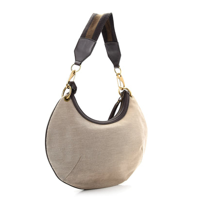 Gucci Canvas Web Hobo Natural Dark Brown 3 of 11