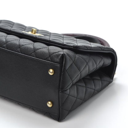 Chanel Caviar Lizard Quilted Small Coco Handle Flap Black 6 of 10
