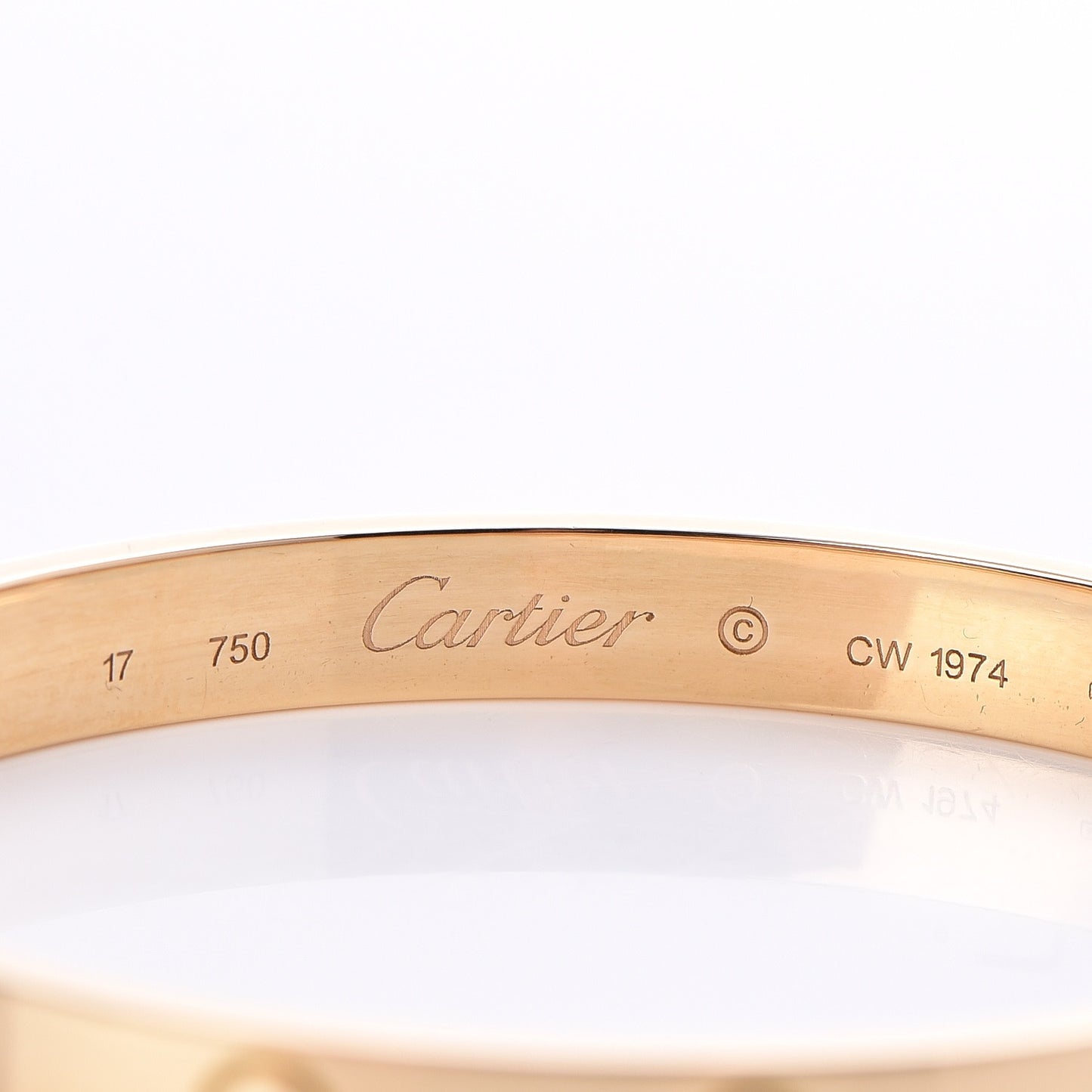 18K Yellow Gold LOVE Bracelet 17