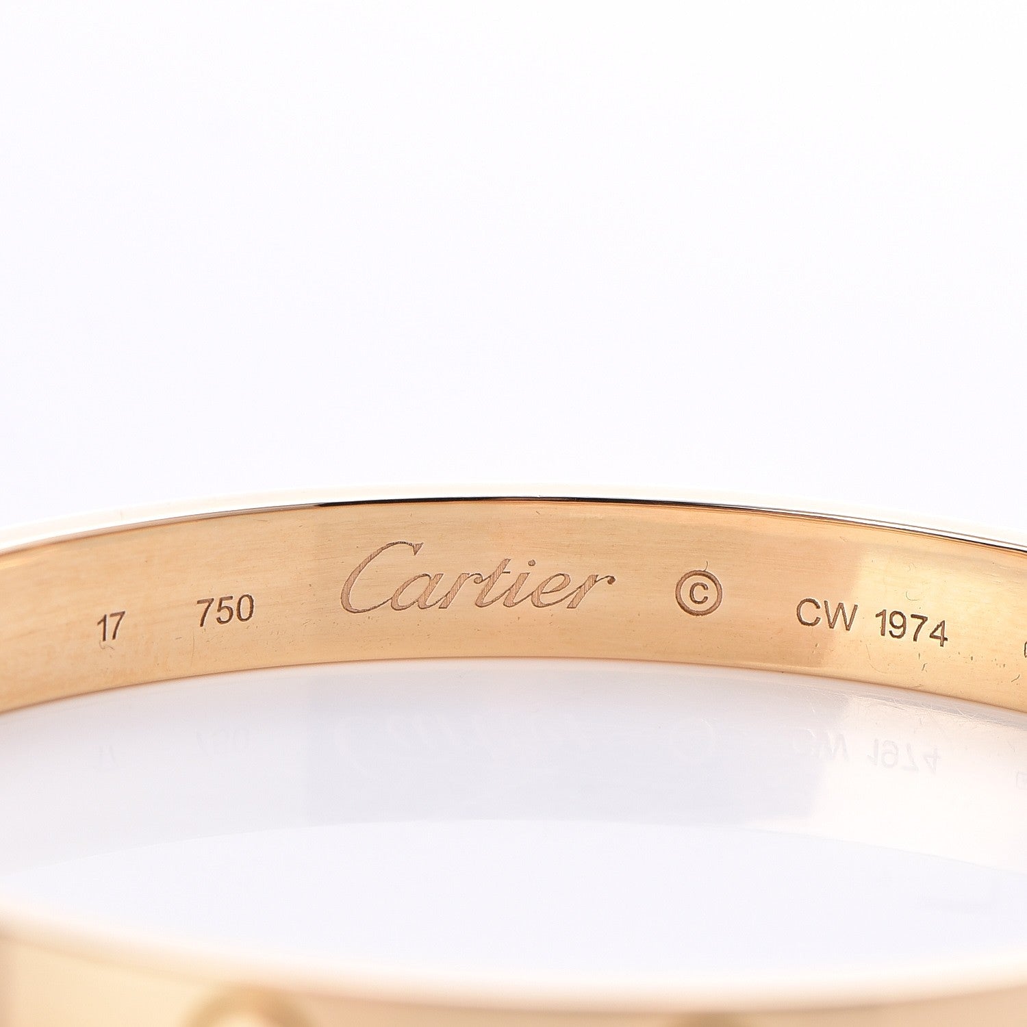 Cartier 18K Yellow Gold LOVE Bracelet 17 5 of 6