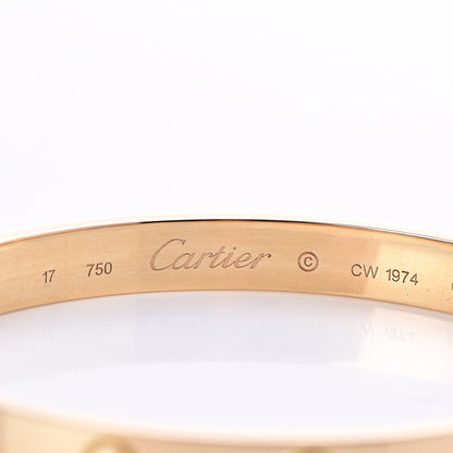 Cartier 18K Yellow Gold LOVE Bracelet 17 5 of 6