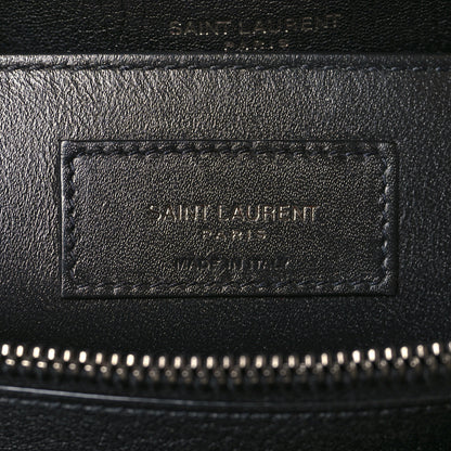 Saint Laurent Sheepskin Matelasse Chevron Monogram Large College Satchel Black 6 of 9