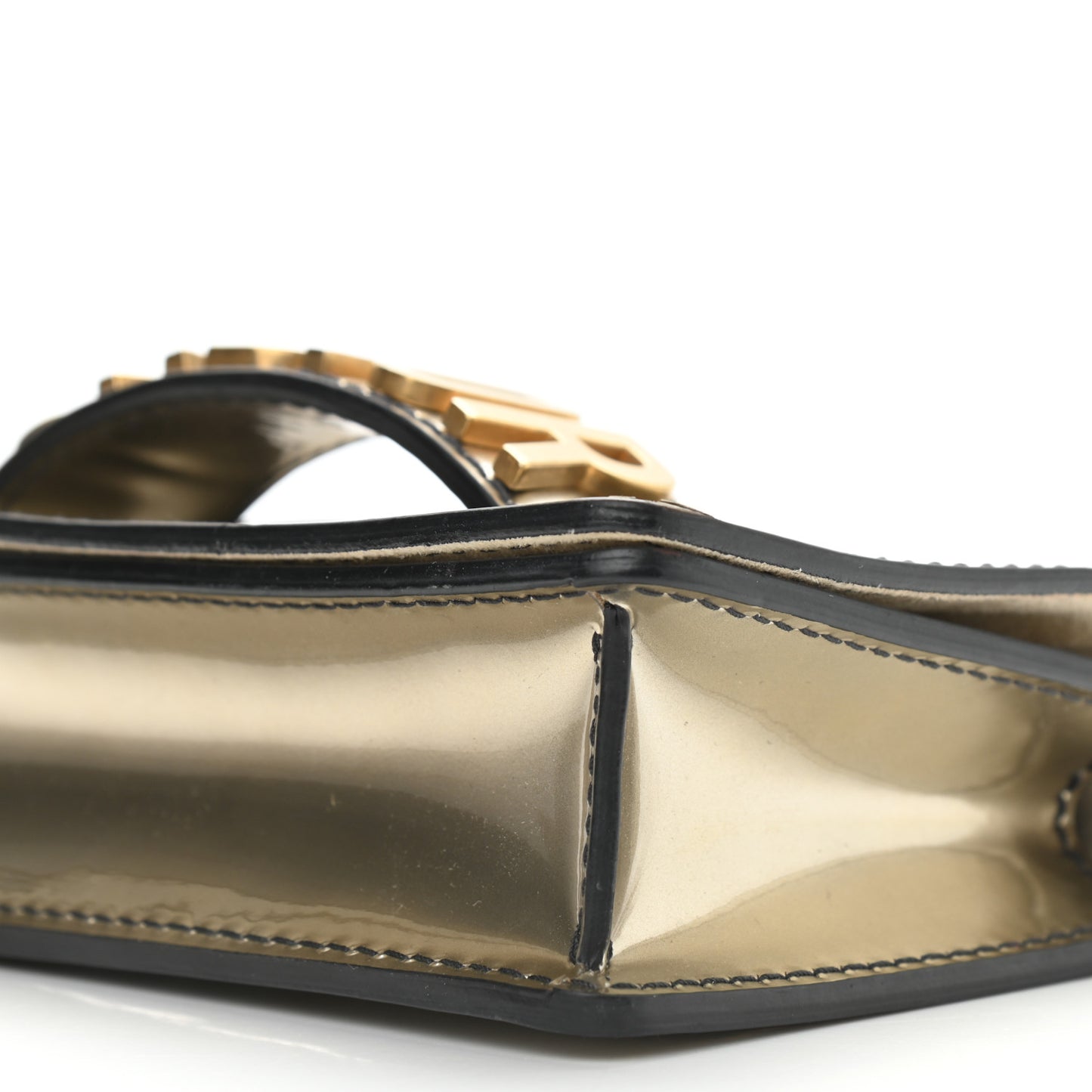 Metallic Calfskin J'Adior Chain Flap Bag Bronze