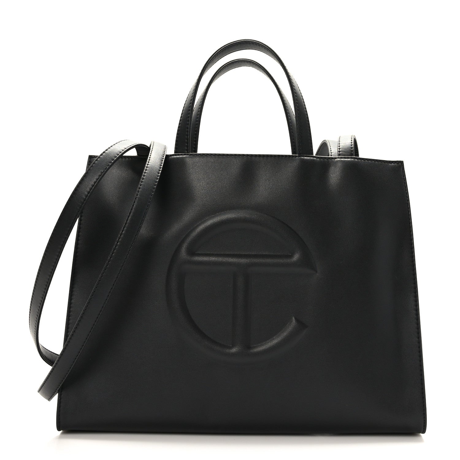 Telfar Vegan Leather Medium Shopping Bag Black 1 of 8