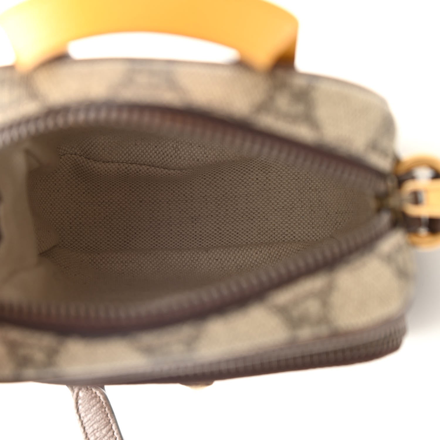 Gucci GG Supreme Monogram Mini Neo Vintage Double Zip Messenger Bag Beige New Acero Crop 5 of 11