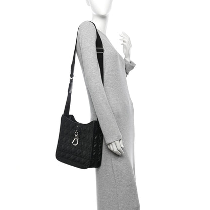 Christian Dior Coated Canvas Cannage Crossbody Bag Black 2 of 9