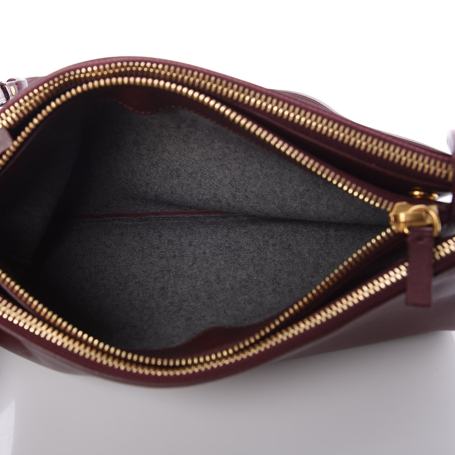 Celine Lambskin Large Trio Crossbody Bag Burgundy 5 of 7