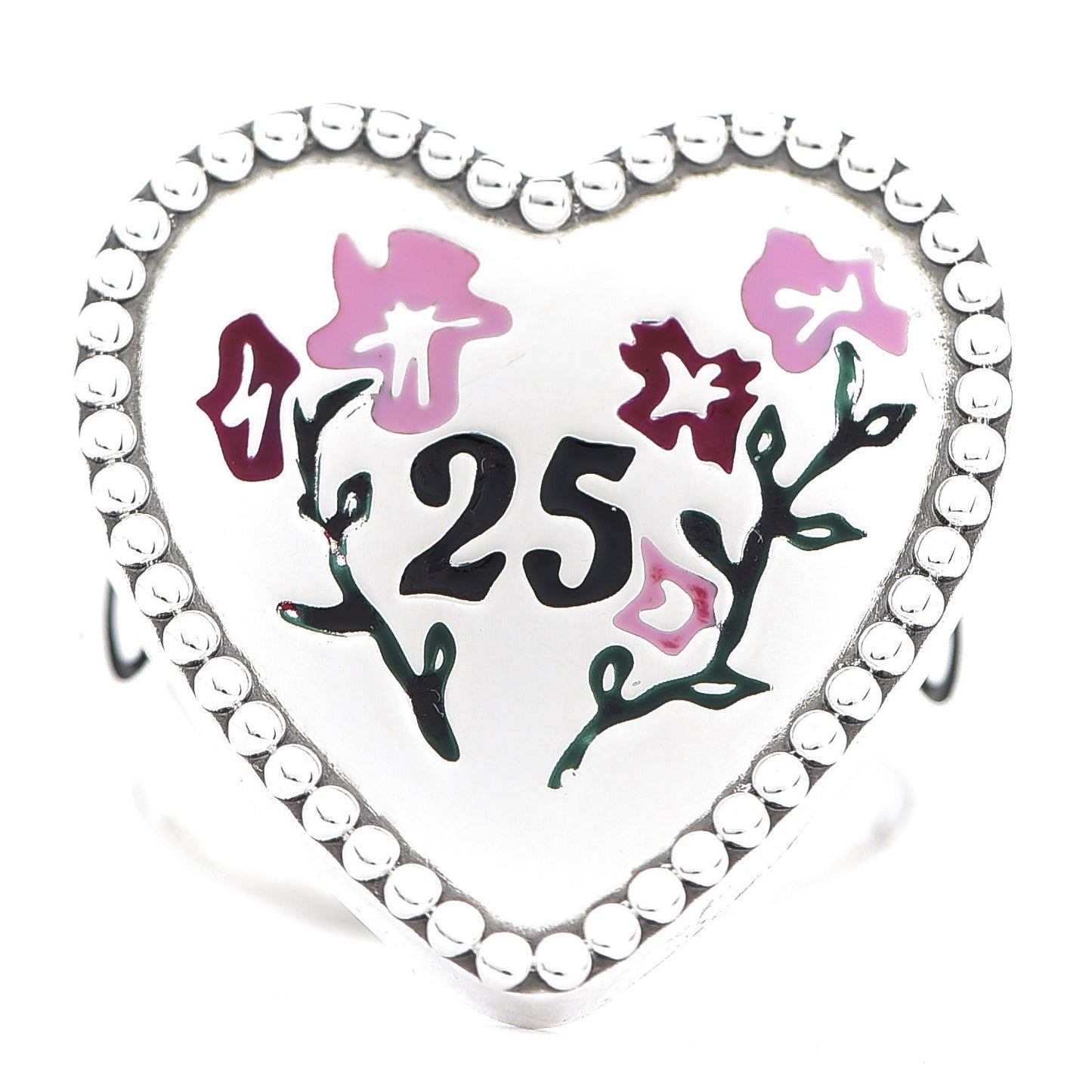 Sterling Silver Heart 25 Ring 52 6