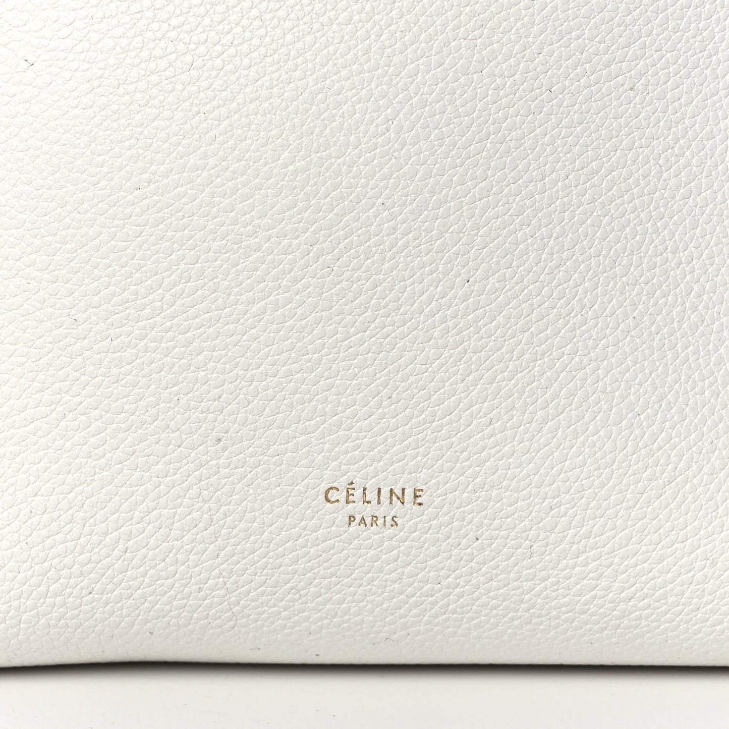 Soft Grained Calfskin Small Sangle Bucket Bag White