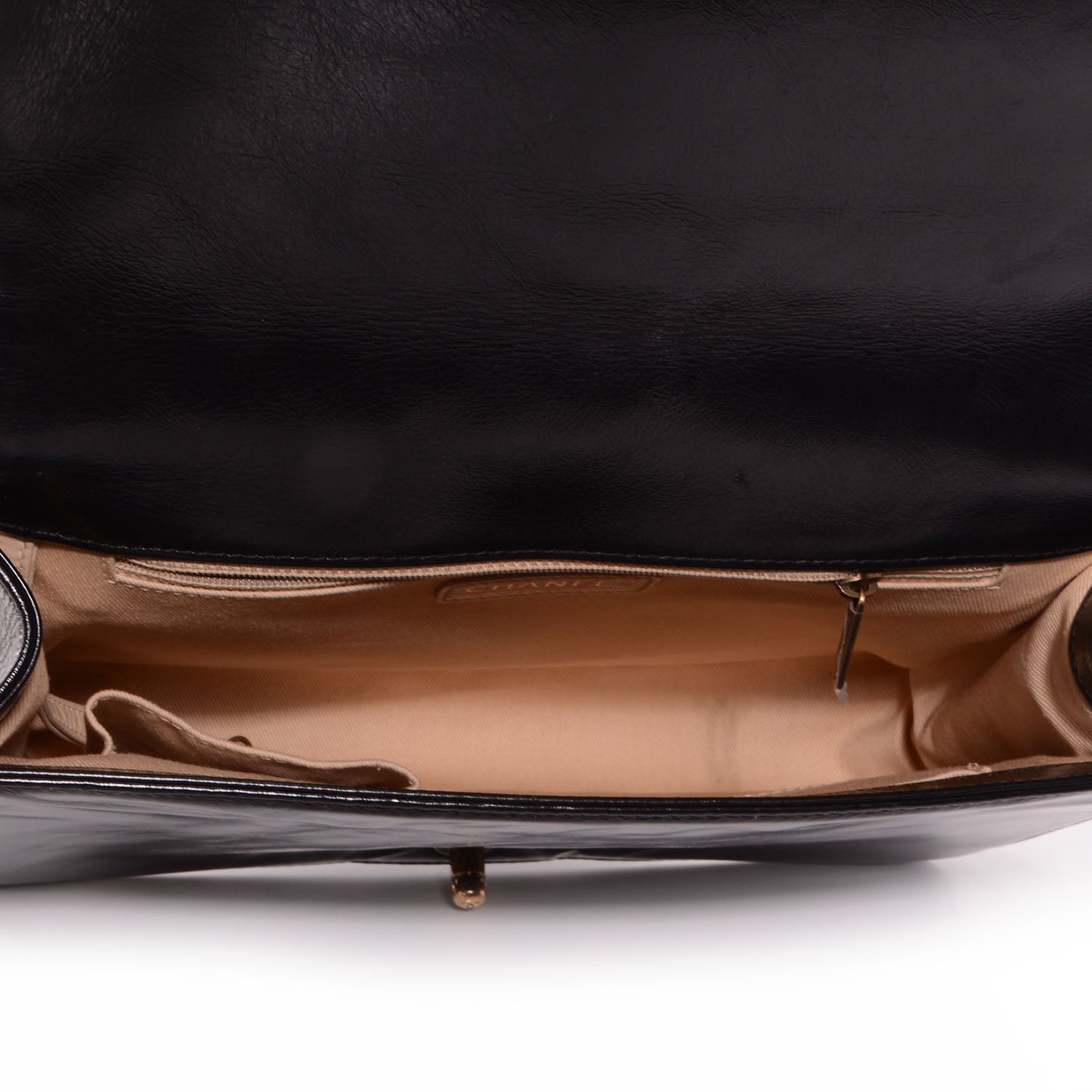 Chanel Glazed Calfskin Quilted Large Boy Flap Black 7 of 9