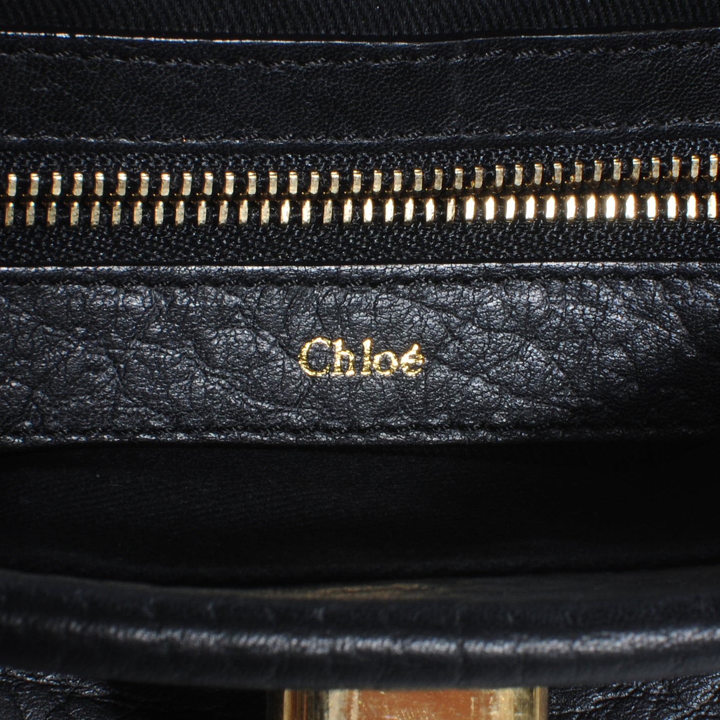 Grained Calfskin Sally Shoulder Clutch Bag Black