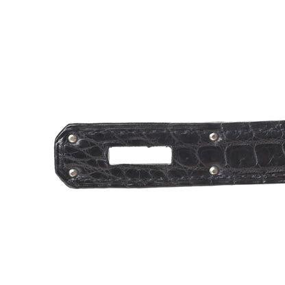 Hermes Matte Niloticus Crocodile Birkin 30 Black 30 of 43