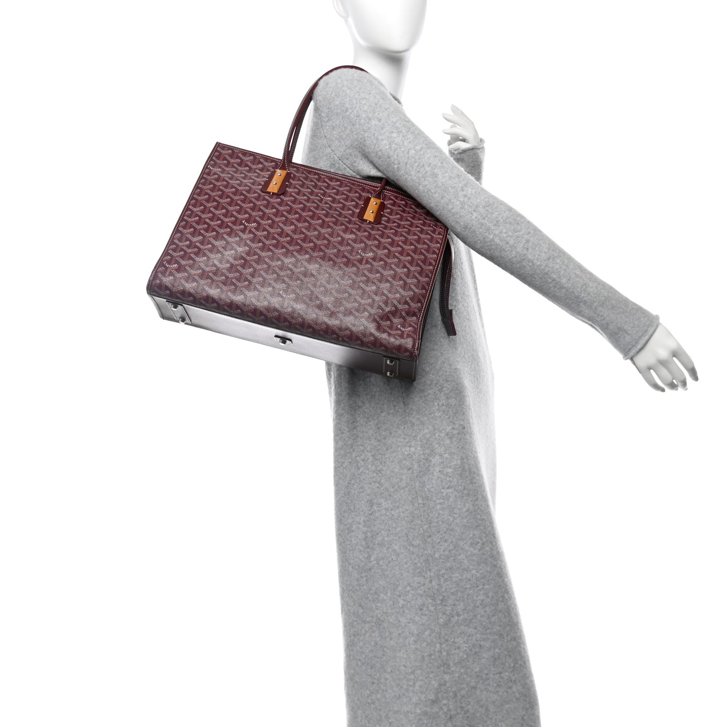 Goyardine Marquises Tote Burgundy