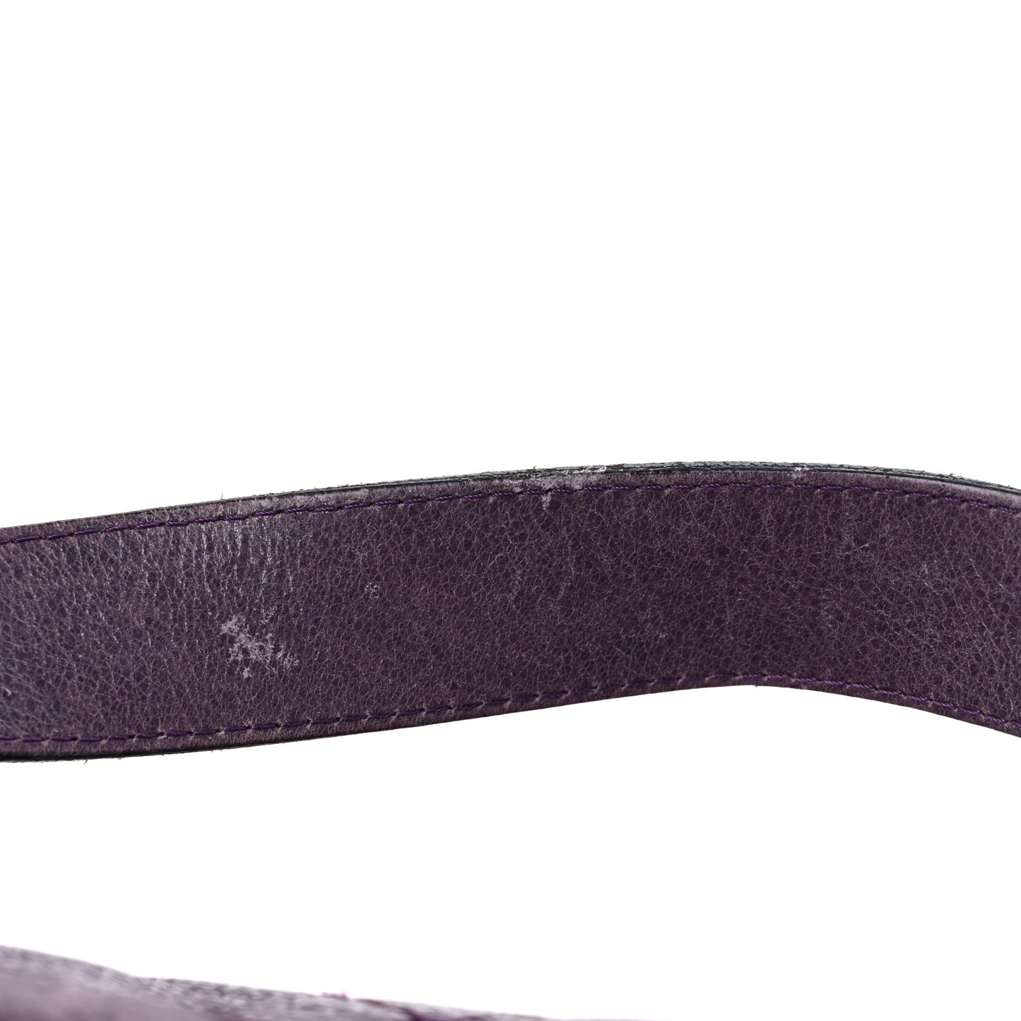 Glazed Calfskin Stitched On The Road Flap Purple