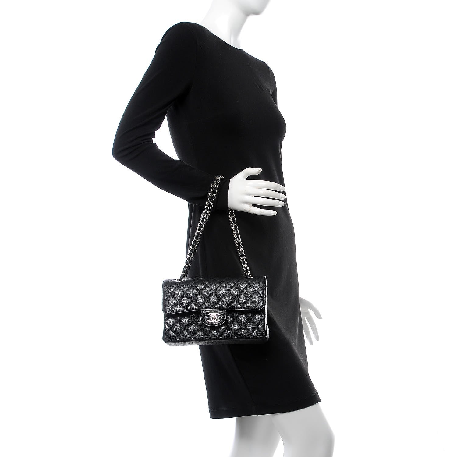 Chanel Caviar Quilted Small Double Flap Black 3 of 8