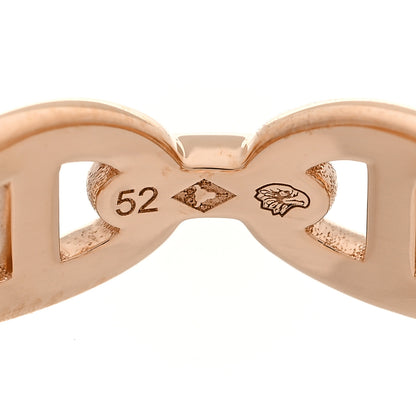 Hermes 18K Rose Gold PM Chaine d'Ancre Enchainee Ring 52 6 6 of 9