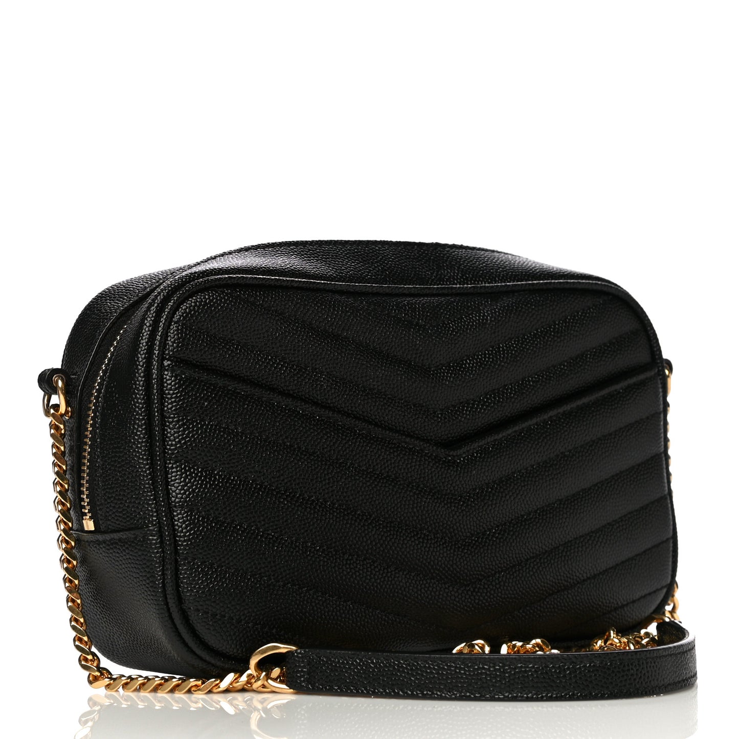 Grain De Poudre Matelasse Monogram Mini Lou Camera Bag Black