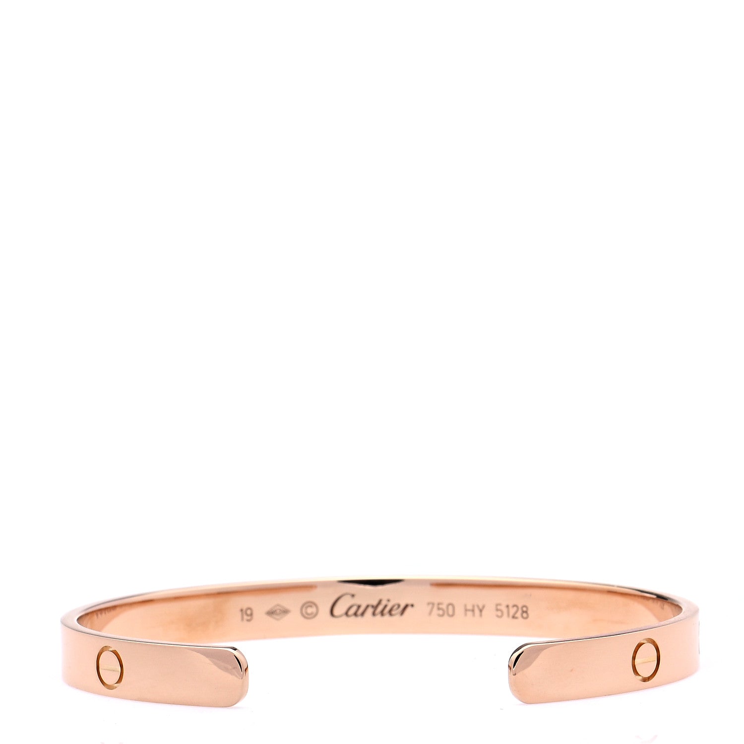 Cartier 18K Pink Gold LOVE Cuff Bracelet 19 3 of 5
