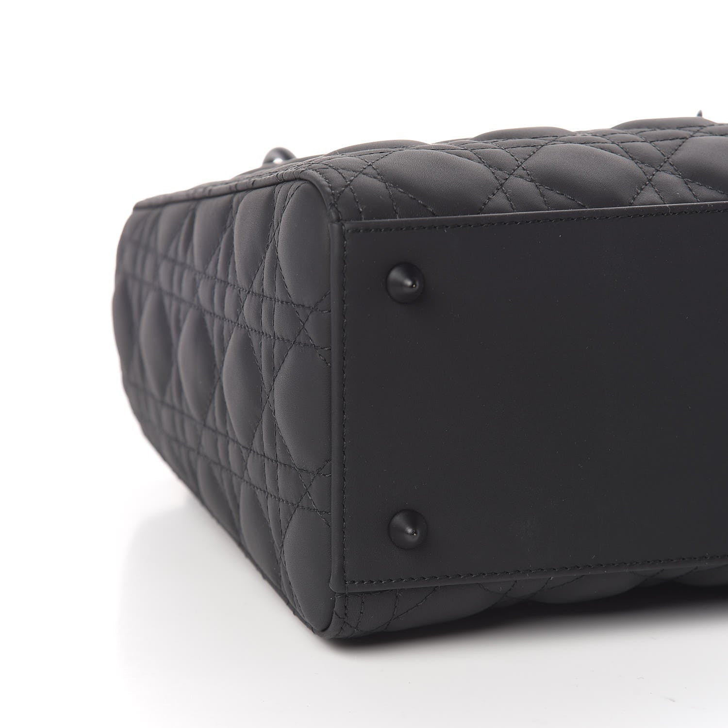 Christian Dior Ultra Matte Calfskin Cannage Medium Lady Dior Black 5 of 14